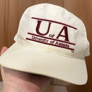 Vintage Youngan The Game University Of Alabama Hat Snapback Split Bar White